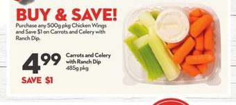 Longo's Carrots and celery with ranch dip offer