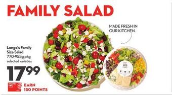 Longo's Longo's family size salad offer