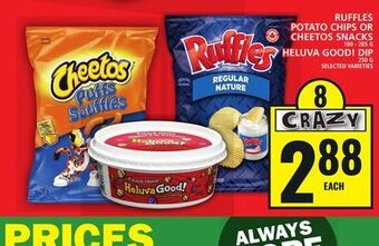 Food Basics Ruffles potato chips or cheetos snacks offer