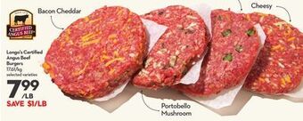 Longo's Longo's certifi ed angus beef burgers offer