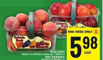 Food Basics Peaches or nectarines offer
