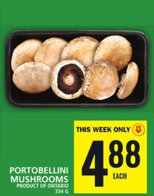 Food Basics Portobellini mushrooms offer