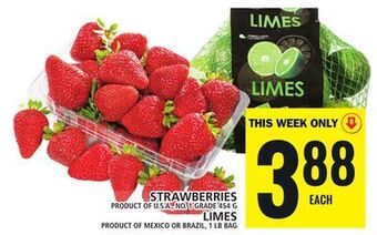 Food Basics Strawberries or limes offer