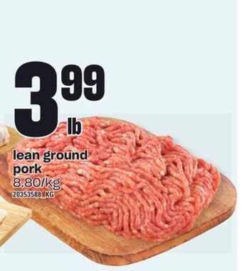 Independent Grocer Lean ground pork offer