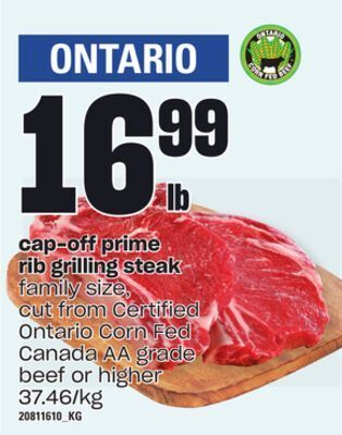 Independent Grocer Cap-off prime rib grilling steak offer