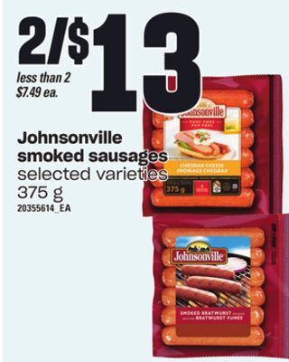Independent Grocer Johnsonville smoked sausages, 375 g offer