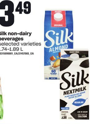 Independent Grocer Silk non-dairy beverages, 1.74-1.89 l offer