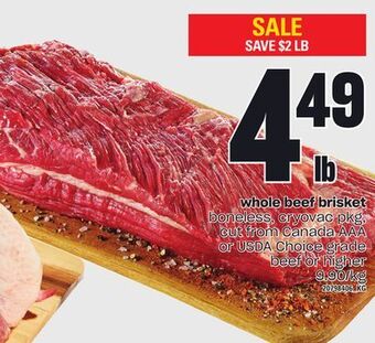Independent Grocer Whole beef brisket offer