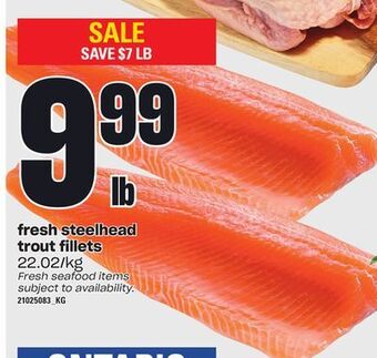 Independent Grocer Fresh steelhead trout fillets offer