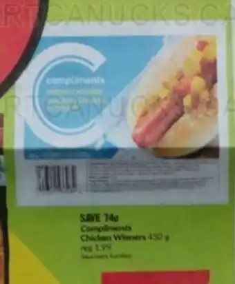 FreshCo Compliments Chicken Wieners offer