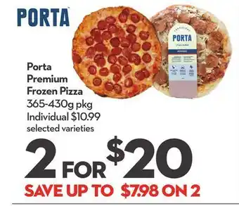 Longo's Porta premium frozen pizza offer