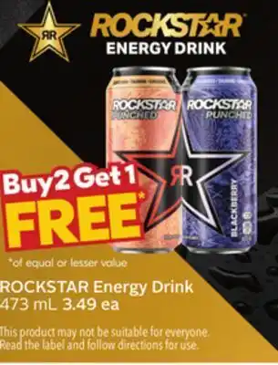 Sobeys Rockstar energy drink offer