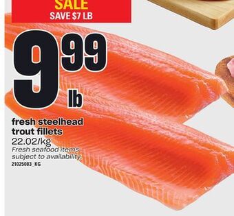 Loblaws Fresh steelhead trout fillets offer