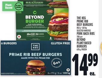 Metro The keg prime rib beef burgers offer