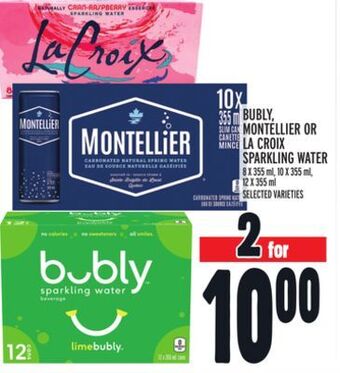 Metro Bubly, montellier or la croix sparkling water offer