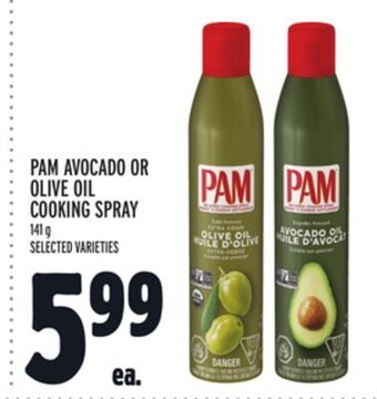 Metro Pam avocado or olive oil cooking spray offer