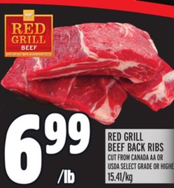 Metro Red grill beef back ribs offer