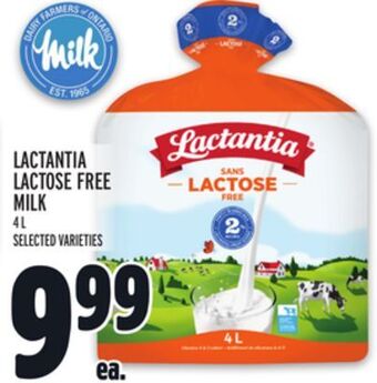 Metro Lactantia lactose free milk offer