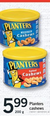 Fortinos Planters cashews, 200 g offer