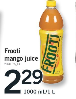 Fortinos Frooti mango juice, 1000 ml/1 l offer