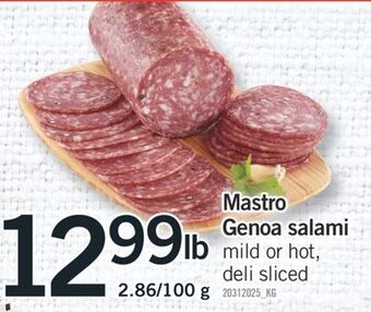 Fortinos Mastro genoa salami, 2.86/100 g offer