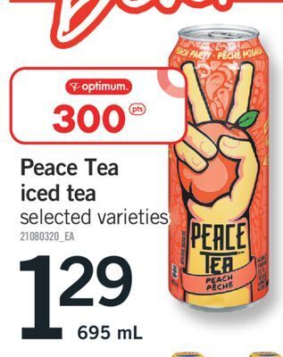Fortinos Peace tea iced tea offer