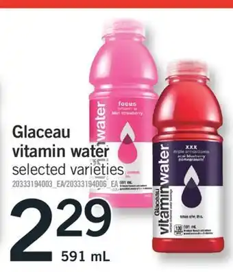 Fortinos Glaceau vitamin water, 591 ml offer