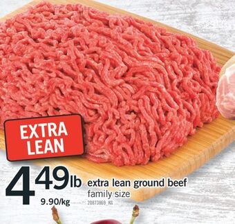 Fortinos Extra lean ground beef offer