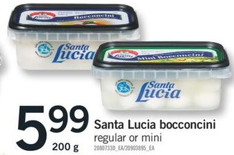 Fortinos Santa lucia bocconcini 200 g offer