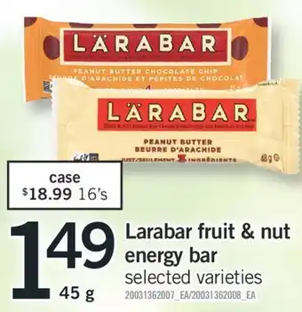 Fortinos Larabar fruit & nut energy bar, 45 g offer