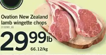 Fortinos Ovation new zealand lamb wingette chops offer