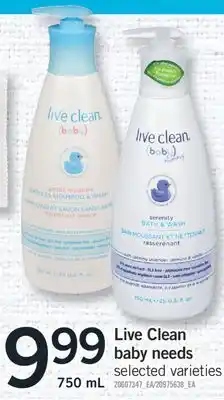 Fortinos Live clean baby needs offer