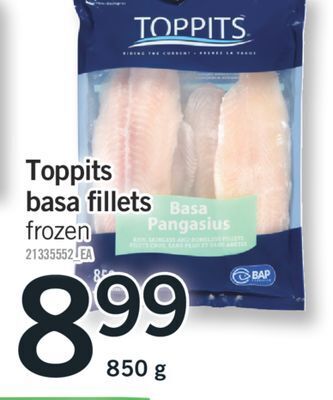 Fortinos Toppits basa fillets, 850 g offer