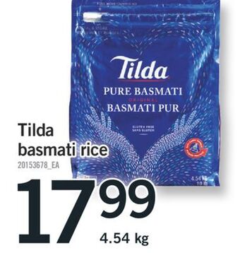Fortinos Tilda basmati rice offer