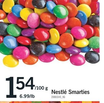 Fortinos Nestlé smarties, 100 g offer