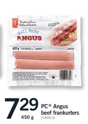 Fortinos Pc® angus beef frankurters, 450 g offer