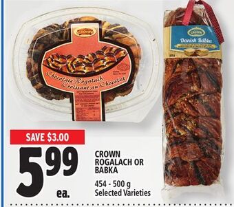 Metro Crown rogalach or babka offer