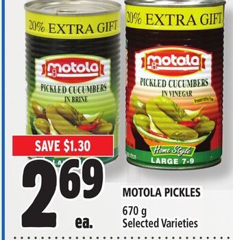 Metro Motola pickles offer