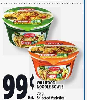 Metro Willifood noodle bowls offer
