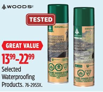 Canadian Tire Woods selected waterproofing products offer