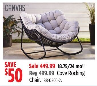 Canadian Tire Canvas cove rocking chair offer