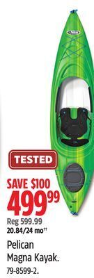 Canadian Tire Pelican magna kayak offer