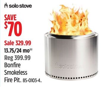 Canadian Tire Solo stove bonfire smokeless fire pit offer