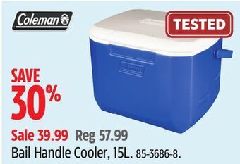 Canadian Tire Coleman bail handle cooler, 15l offer
