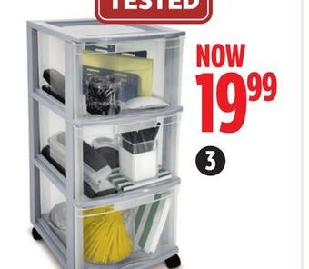 Canadian Tire Type a 3-drawer storage tower offer