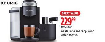 Canadian Tire Keurig k-cafe latte and cappuccino maker offer