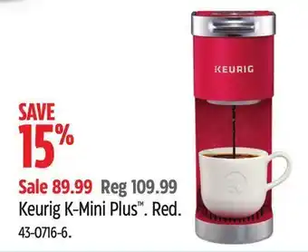Canadian Tire Keurig k-mini plus offer