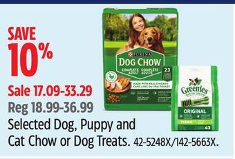 Canadian Tire Selected dog, puppy and cat chow or dog treats offer