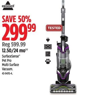 Canadian Tire Bissell surfacesense pet pro multi-surface vacuum offer