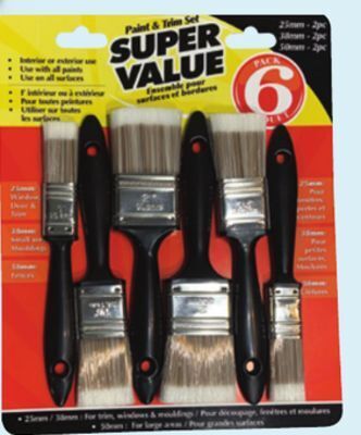 Canadian Tire Bennett super value 6-pack paint brush set offer